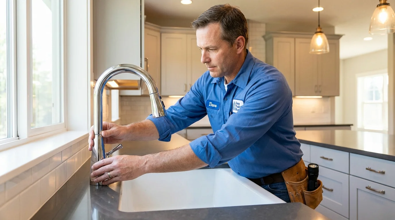 Kitchen faucet installation by Johns Plumbing LLC in Pacific City