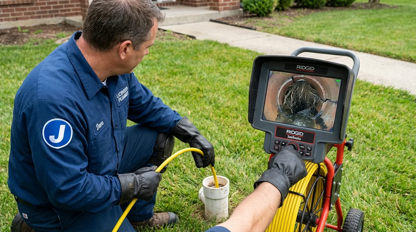 Sewer camera inspection being performed by Johns Plumbing LLC in Pacific City